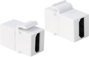 logilink hdmi keystone coupler a f to hdmi a f white ean 4052792027976 photo