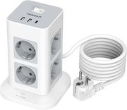 tessan 11 in 1 tower surge protector 8xschuko 2xusb 1xtype c 2m cable tps03 de c photo