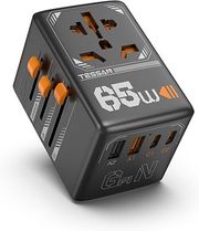 tessan gan universal travel adapter 2xusb 2xtype c max 65w ts wta03 photo