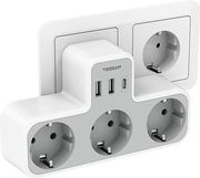 tessan 6 in 1 wall socket 3xschuko 2xusb 1xtype c ts 323 c photo