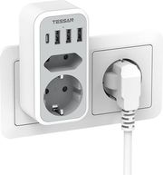 tessan 6 in 1 wall socket 1xschuko 1xeu socket 3xusb 1xtype c ts 328 de c photo