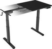 icy box ergonomic motorised desk incl spilled desktop 140x170cm and digital touch panel ib ew122b tt photo