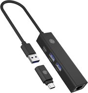 icy box 4 port type c usb 32 hub and lan adapter ib hub1439 lan photo