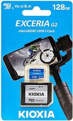 kioxia 4k micro sd 128gb with adapter uhs i u3 v30 lmex2l128gg2 photo