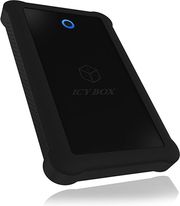 icy box usb 32 external case for 25 sata iii hdd ssd with silicon sleeve ib 233u3 b photo
