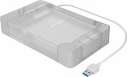 icy box plastic enclosure usb 32 adapter for 25 35 sata iii with 8x card holder ib ac705 6g photo