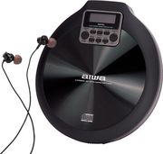 aiwa portable cd player with earphones black pcd 810bk photo