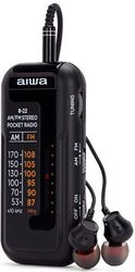 aiwa mini pocket radio with earphones black r 22bk photo