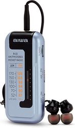 aiwa mini pocket radio with earphones silver r 22sl photo