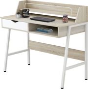 grafeio olivier hm212901 melamini se sonama leyko leykos metallikos skeletos 104x48x89yek photo