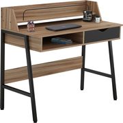 grafeio olivier hm212902 melamini se karydi mayro mayros metallikos skeletos 104x48x89yek photo