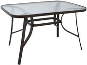 trapezi bravo 120x70x72yek metalliko kafe me gyalini epifaneia hm502102 photo