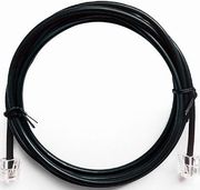 cablexpert telephone cord round 6p4c 2m black tc6p4cr 2m photo
