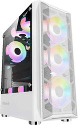 armaggeddon gaming pc case dual chamber with 3 argb fans tritron 2 white tritron2 w photo