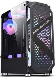 armaggeddon gaming pc case with 4 argb fans tritron pro 200 black tritron200pro b photo