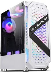 armaggeddon gaming pc case with 4 argb fans tritron pro 200 white tritron200pro w photo