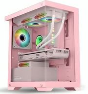 armaggeddon gaming pc case matx aquaron pink aquaronp photo