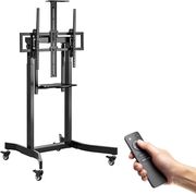 gembird motorized height adjustable tv floor stand with caster wheels and remote 55 100 tvs 100t 01 photo