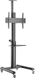 gembird aluminum tv floor stand with caster wheels 37 70 black tvs 70t 02 photo