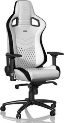 noblechairs epic gaming chair breathable 4d armrests 60mm casters black white photo