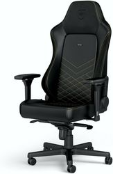 noblechairs hero gaming chair cold foam steel armrests 60mm casters 150kg black gold photo