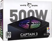 white shark power supply gpsu w500f 500w 80 rgb captain 3 photo