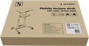gembird mobile lecture desk with caster wheels black tvs desk 01 bk photo