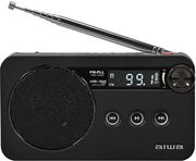 aiwa radio fm pll rds alarm clock battery with antenna aiwa black rs 77pll bk photo