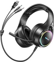 remax rm 708 black rgb wired headset photo