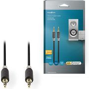 nedis cabw22000at100 stereo audio cable 35 mm male 35 mm male 10 m anthracitec photo