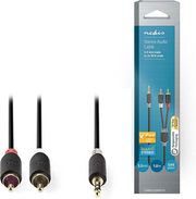 nedis cabw22200at10 stereo audio cable 35 mm male 2x rca male 10 m anthracite photo nedis cabw22200at10 stereo audio cable 35 mm male 2x rca male 10 m anthracite photo