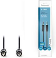nedis cagb22000bk50 stereo audio cable 35 mm male 35 mm male 50m black photo