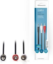 nedis cagb22200bk20 stereo audio cable 35 mm male 2x rca male 20 m black photo nedis cagb22200bk20 stereo audio cable 35 mm male 2x rca male 20 m black photo