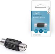 nedis cagb24950bk mono audio adapter rca female rca female blackp photo