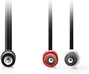 nedis cagl22200bk100 stereo audio cable 35mm male 2x rca male 100m blackc photo