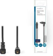 nedis cagp25200bk10 optical audio rotatable cable toslink male 100m black photo