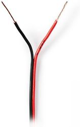 nedis speaker cable 2 x 035mm 100m black red photo