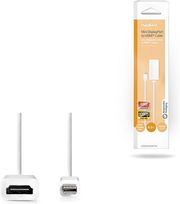 nedis ccgb37650wt02 mini displayport cable mini displayport male hdmi 020m white photo