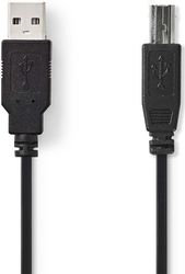 nedis ccgb60100bk20 usb 20 cable a male b male 20 m black photo