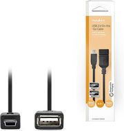 nedis ccgb60315bk02 usb 20 adapter mini 5 pin male usb a female otg 020m black photo