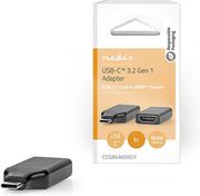nedis ccgb64660bk02 usb c 32 gen 1 adapter usb c male hdmi output 020m black photo