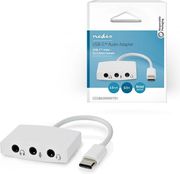 nedis ccgb65950wt01 usb 20 adapter usb c male 35mm female 010m white photo