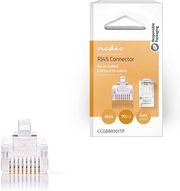 nedis ccgb89350gy rj45 connector male solid utp cat5 10pcs greyp photo