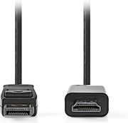 nedis ccgl37200bk10 displayport cable displayport male dvi d 24 1 pin male 100m black photo