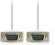 nedis ccgl52010iv20 serial cable d sub 9 pin male d sub 9 pin female 200m ivory photo