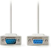 nedis ccgl52010iv20 serial cable d sub 9 pin male d sub 9 pin female 200m ivory photo