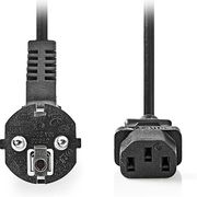 nedis cegl10000bk20 power cable angled schuko plug male iec 320 c13 200m black photo nedis cegl10000bk20 power cable angled schuko plug male iec 320 c13 200m black photo
