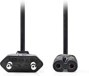 nedis cegl11040bk20 power cable euro male iec 320 c7 200m black photo