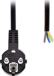 nedis cegl11918bk power cable angled plug with earth contact male open 180m blackp photo