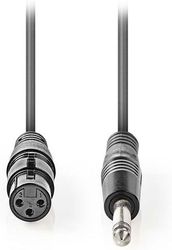 nedis cotg15120gy100 unbalanced xlr audio cable xlr 3 pin female 635 mm male 10 m greyc photo